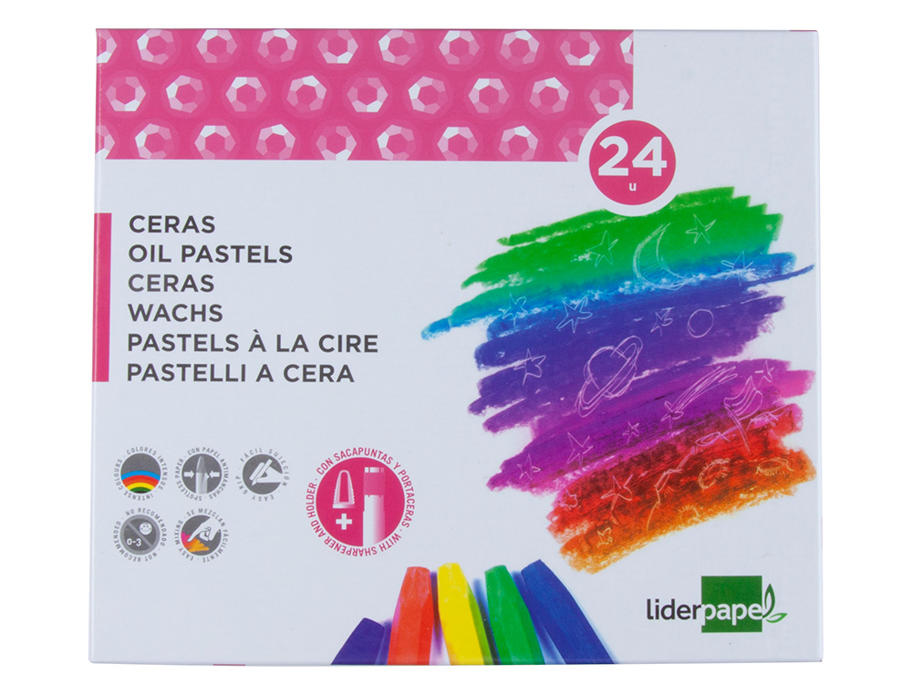 LIDERPAPEL - 24 LAPIS DE CERA - BD03 ( Imagem 2 de 9 ) - Preview