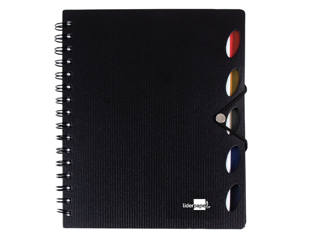 Caderno espiral liderpapel executive 100 fls a5 preto quad ( Imagem 4 de 8 ) - Preview