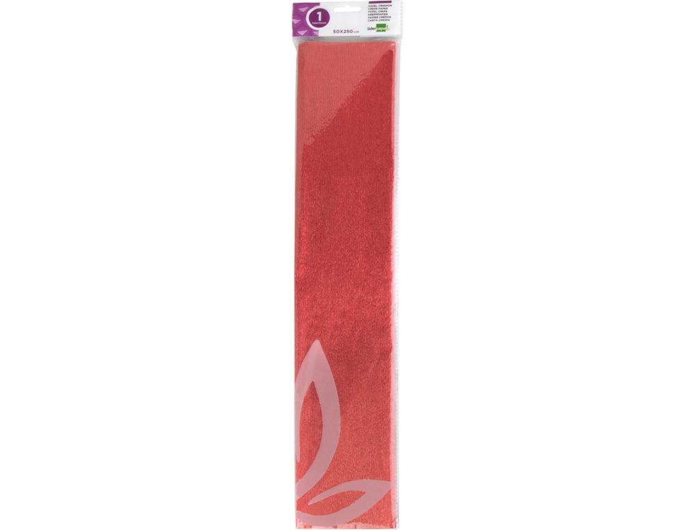 Papel crepe em celofane liderpapel 50 cm x 2,5 m vermelho metalizado ( Imagem 2 de 9 ) - Preview