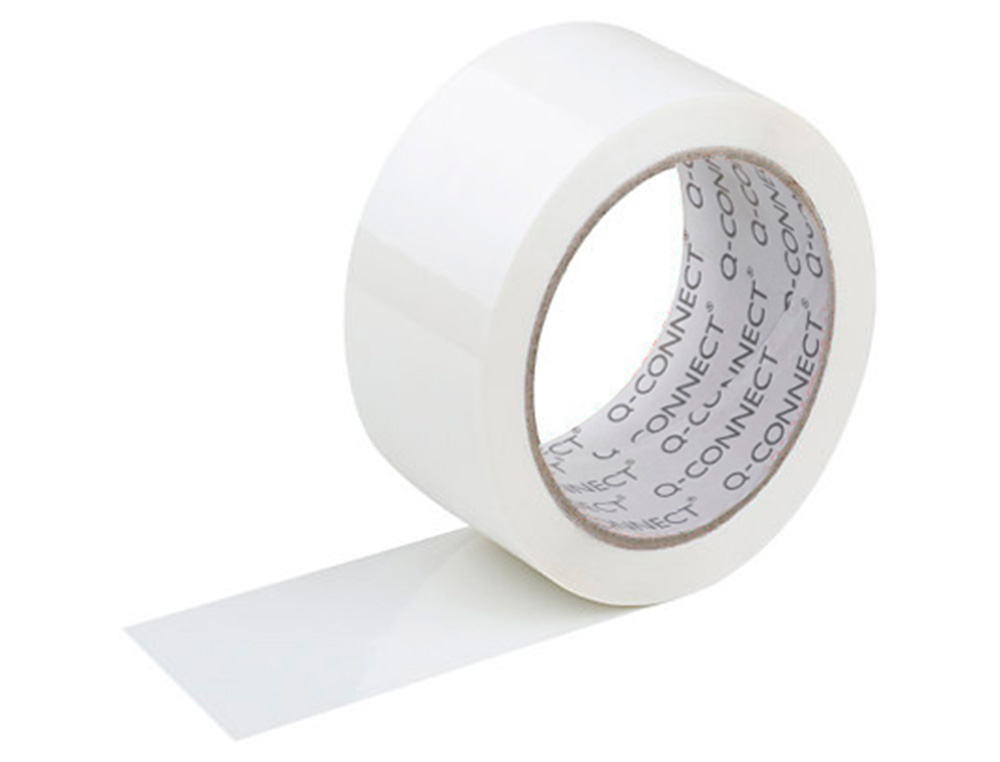 Fita adesiva q-connect polipropileno branca 66 mt x 5 cm (6 unidades) ( Imagem 3 de 7 ) - Preview