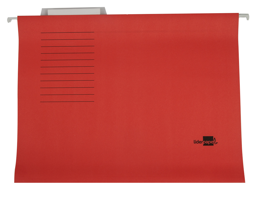 Capas de suspensao liderpapel folio kraft vermelho (10 unidades) ( Imagem 2 de 3 ) - Preview