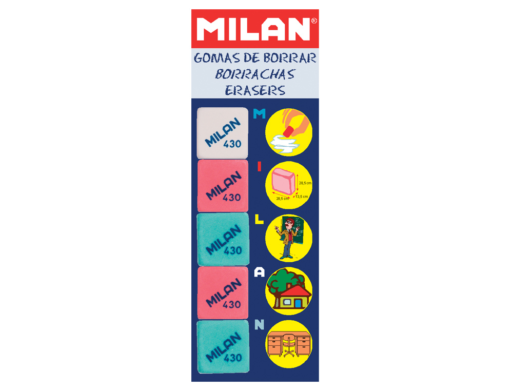Borracha milan 430- 5 unidades ( Imagem 2 de 2 ) - Preview