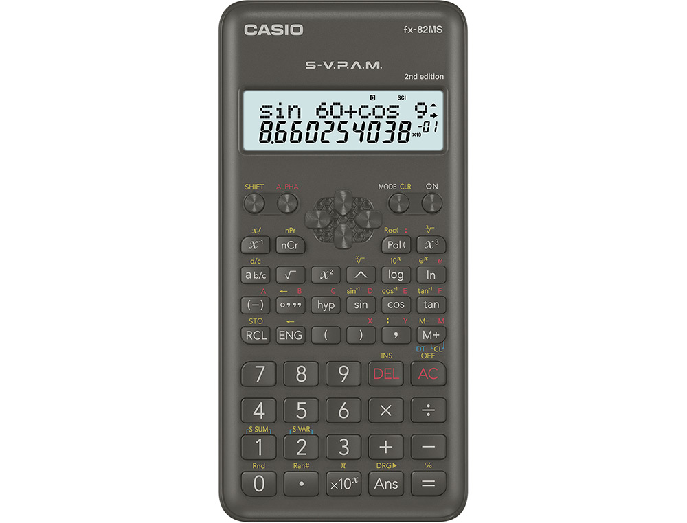Calculadora Casio FX-82 ms científica 240 funções visor duplo ( Imagem 2 de 3 ) - Preview
