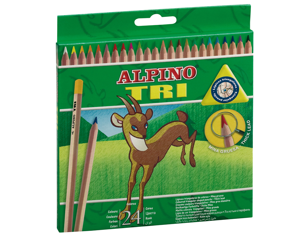 Lapis de cores alpino tri estojo de 24 cores sortidas ( Imagem 2 de 4 ) - Preview