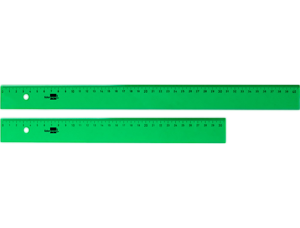 Regua liderpapel 40 cm plastico verde ( Imagem 4 de 10 ) - Preview