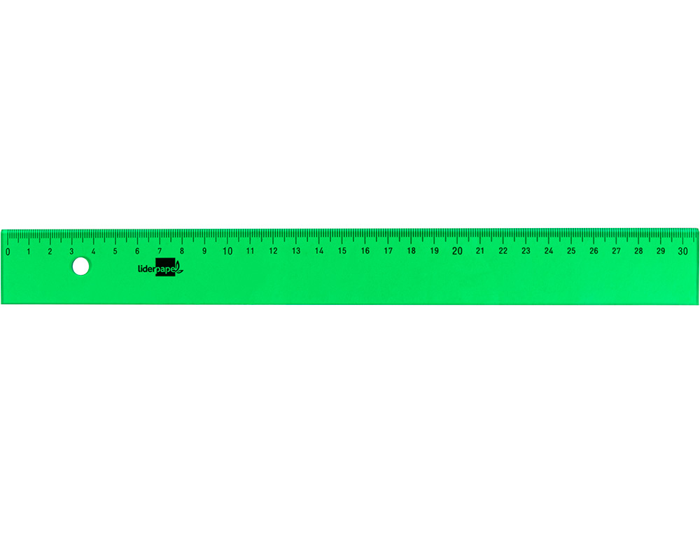 Regua liderpapel 30 cm plastico verde ( Imagem 2 de 10 ) - Preview