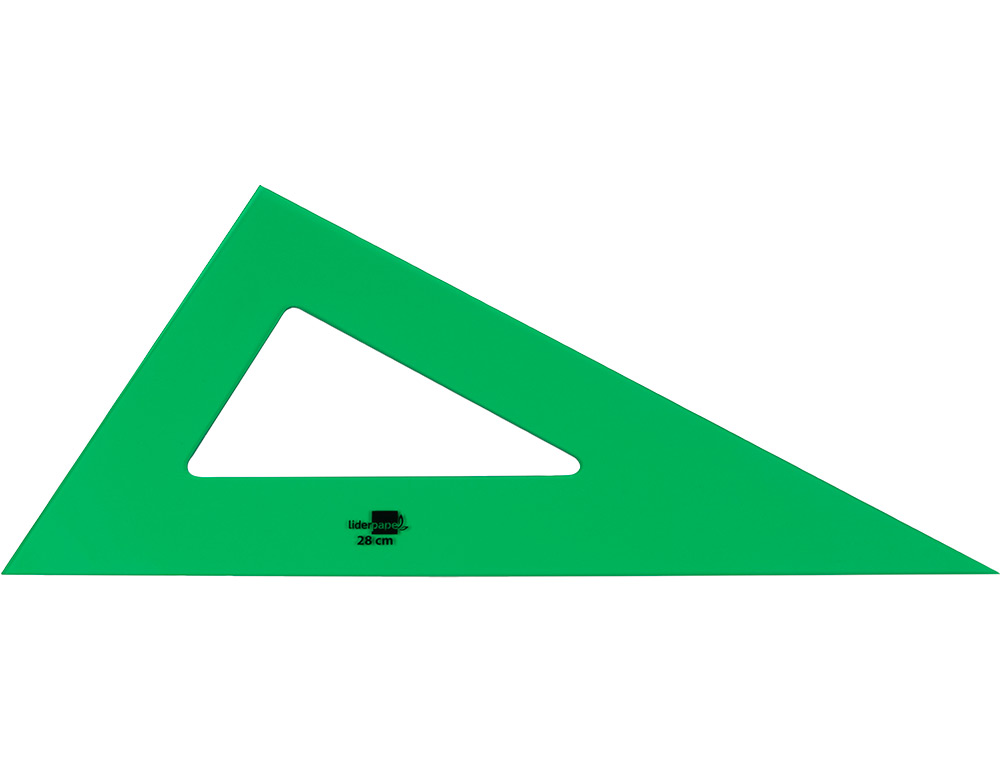 Esquadro liderpapel 28 cm plastico verde ( Imagem 2 de 11 ) - Preview