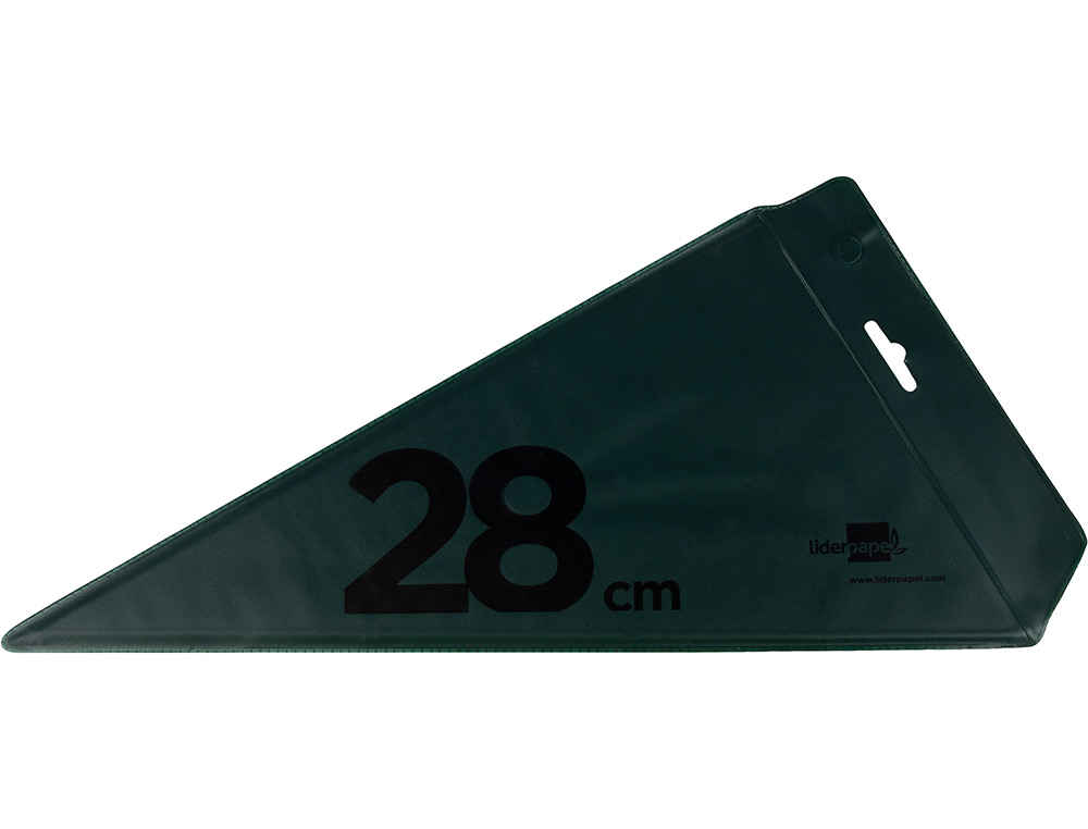 Esquadro liderpapel 28 cm plastico verde ( Imagem 4 de 11 ) - Preview