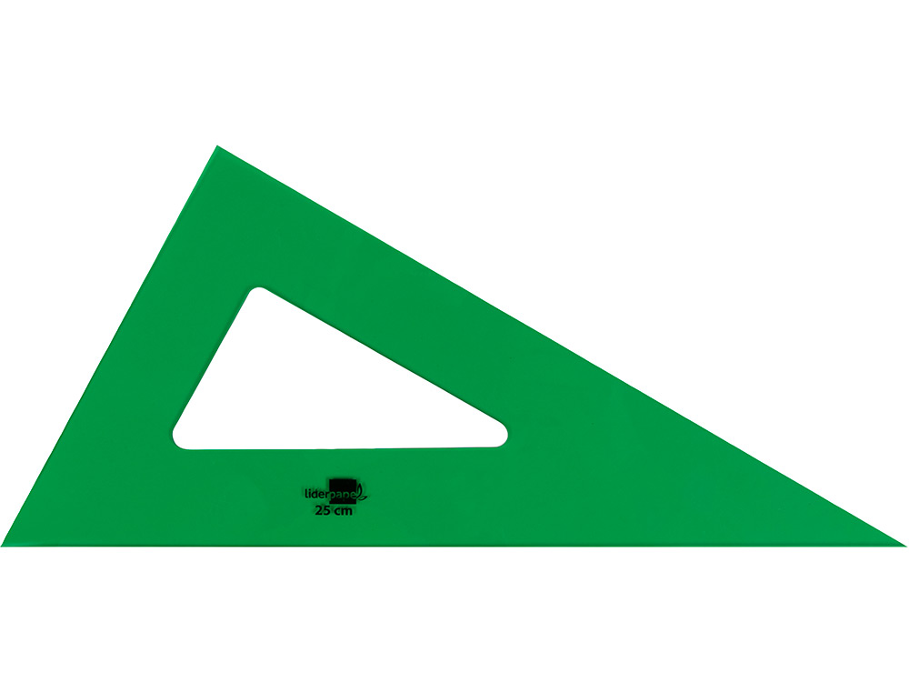 Esquadro liderpapel 25 cm plastico verde ( Imagem 2 de 6 ) - Preview