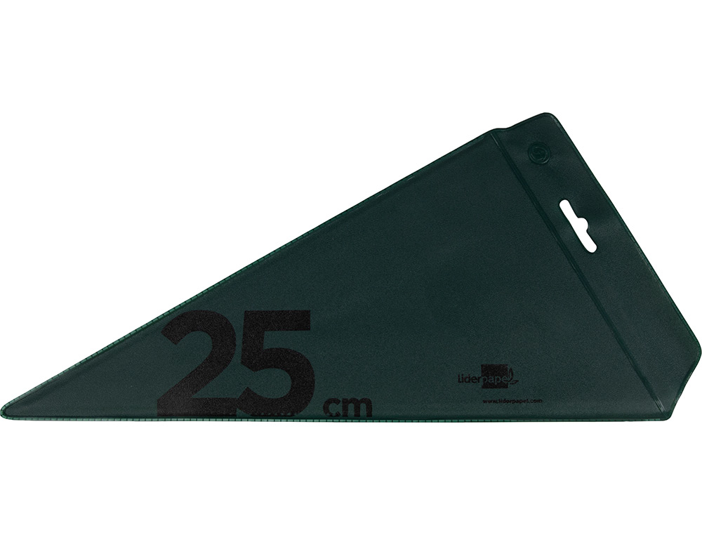 Esquadro liderpapel 25 cm plastico verde ( Imagem 3 de 6 ) - Preview