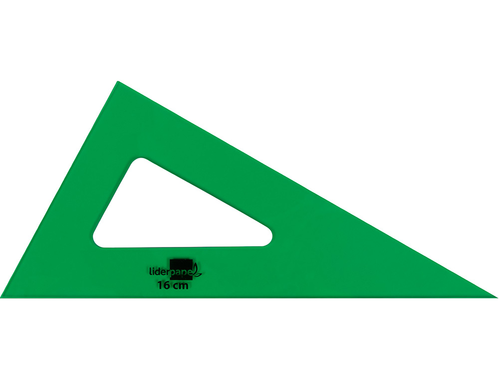 Esquadro liderpapel 16 cm plastico verde (10 unidades) ( Imagem 2 de 6 ) - Preview