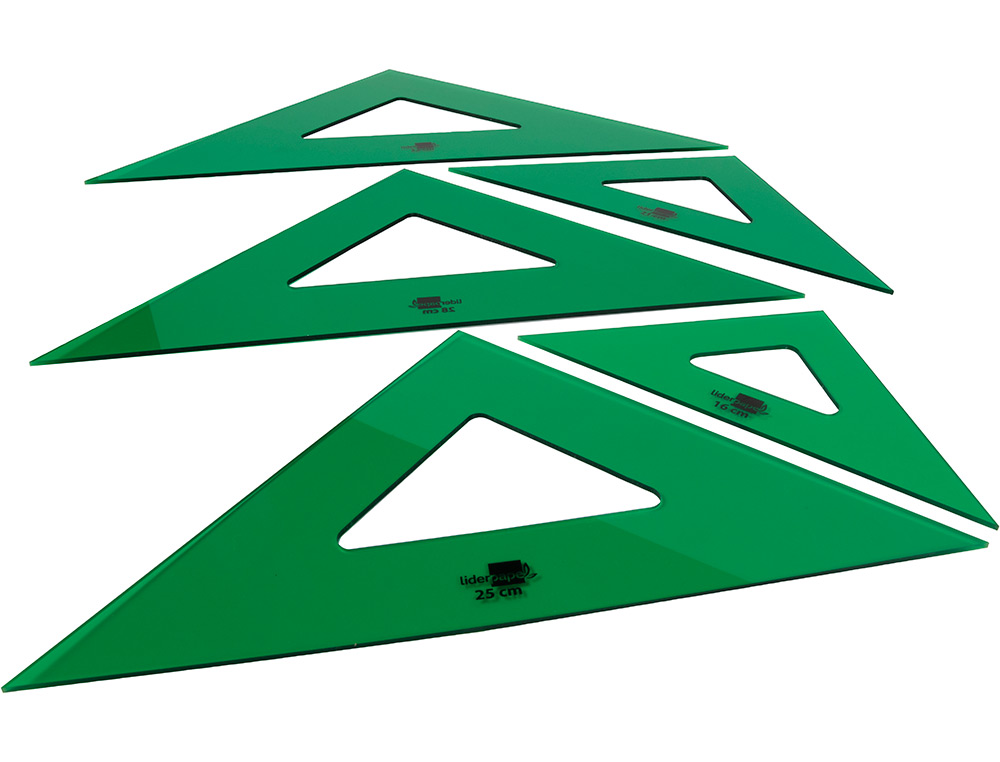 Esquadro liderpapel 32 cm plastico verde ( Imagem 5 de 6 ) - Preview