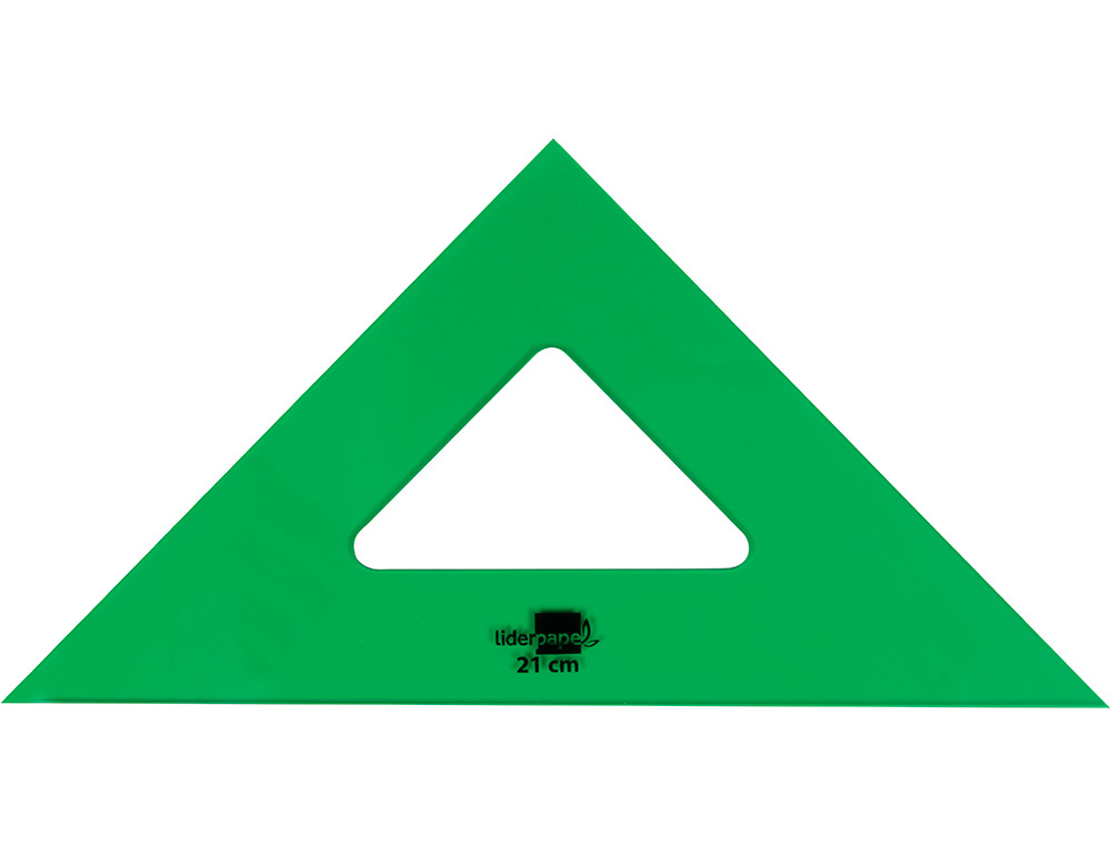 Esquadro liderpapel 21 cm plastico verde ( Imagem 2 de 6 ) - Preview