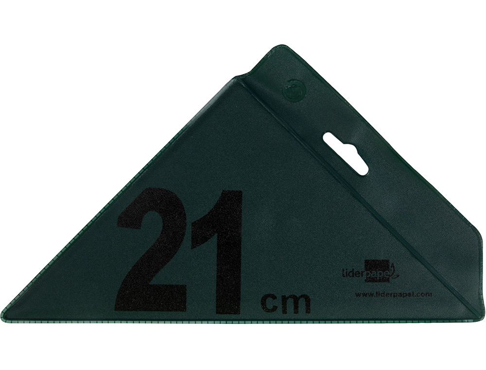 Esquadro liderpapel 21 cm plastico verde ( Imagem 3 de 6 ) - Preview