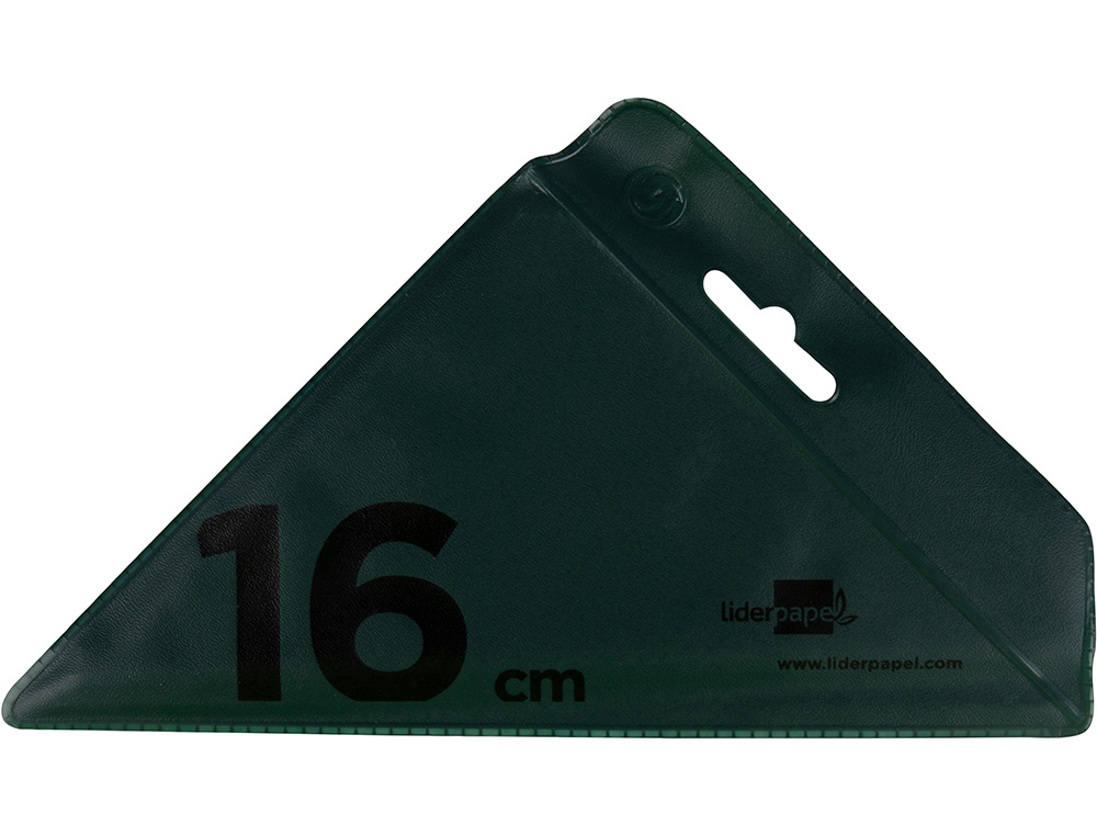 Esquadro liderpapel 16 cm plastico verde ( Imagem 4 de 11 ) - Preview