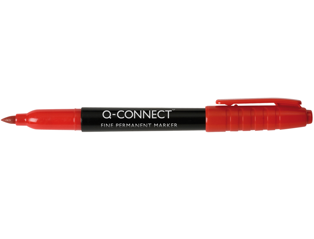 Marcador q-connect para cd/dvd ponta fibra permanente vermelho ponta redonda 1,0 mm ( Imagem 2 de 2 ) - Preview