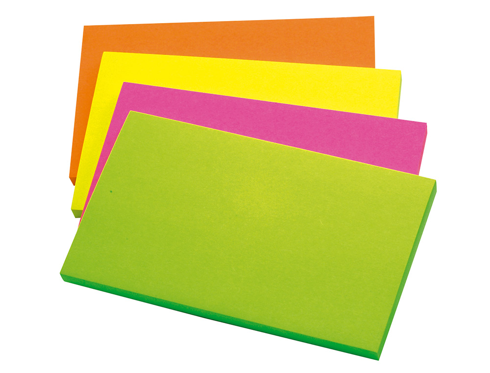 Bloco de notas adesivas q-connect fluorescente 75 x 125 mm ( Imagem 4 de 6 ) - Preview