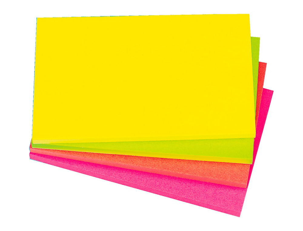 Bloco de notas adesivas q-connect fluorescente 75 x 125 mm ( Imagem 5 de 6 ) - Preview