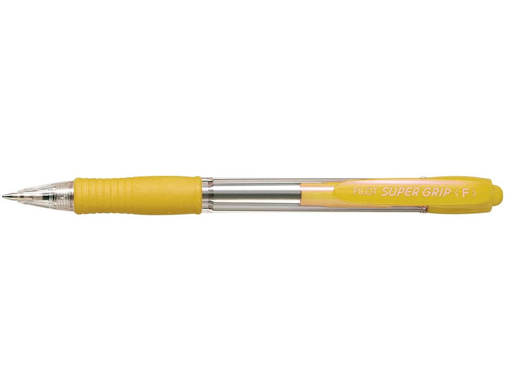 Esferografica pilot super grip amarelo -retratil -com grip-tinta base de oleo (12 unidades) ( Imagem 2 de 2 ) - Preview