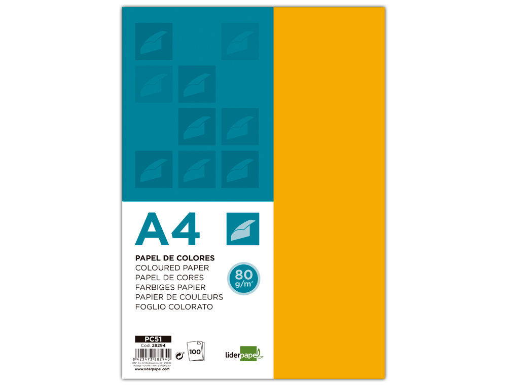 Papel de cor liderpapel din a4 80 gr laranja resma de 100 folhas ( Imagem 4 de 8 ) - Preview