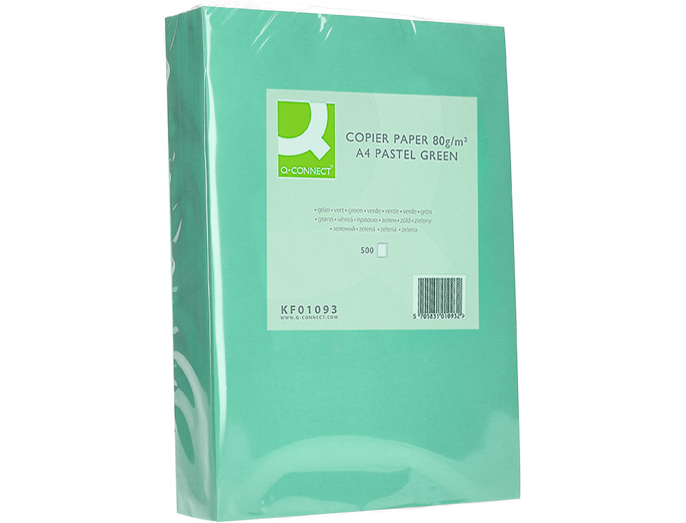 Papel de cor q-connect din a4 80 gr verde pack de 500 folhas ( Imagem 3 de 8 ) - Preview