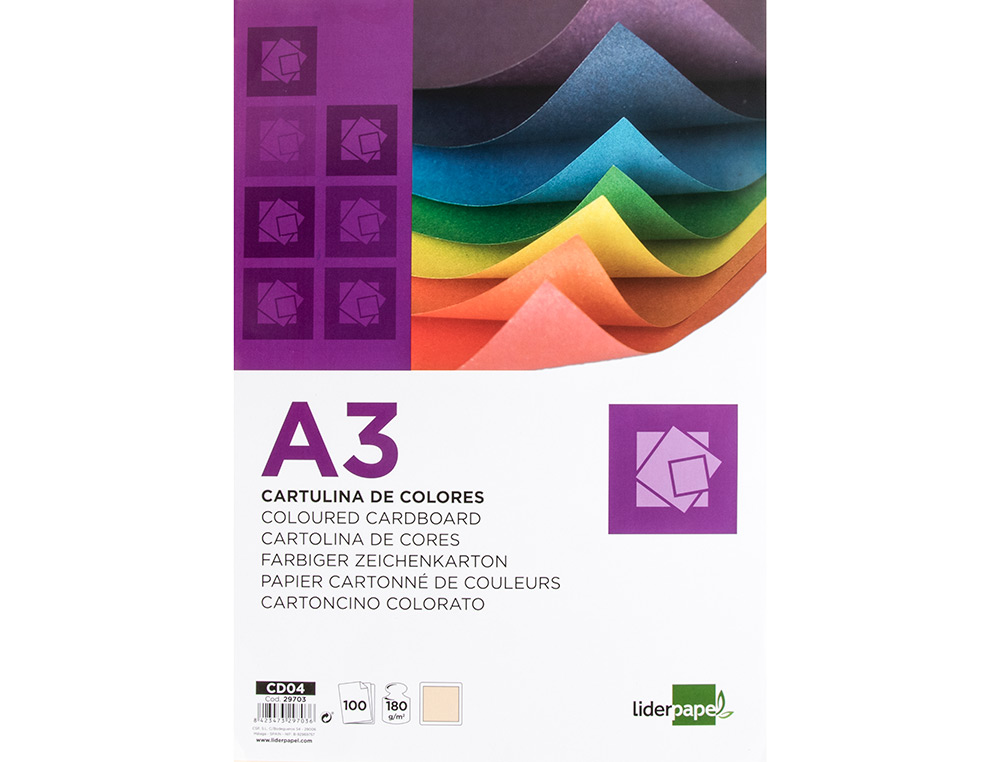 Cartolina liderpapel 180 gr 100 folhas din a3 creme ( Imagem 2 de 10 ) - Preview