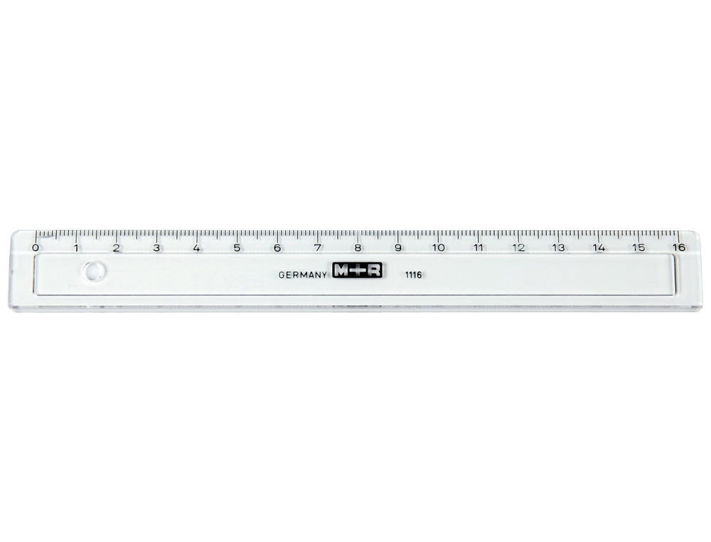 Regua m+r plastico cinza 16 cm ( Imagem 2 de 2 ) - Preview