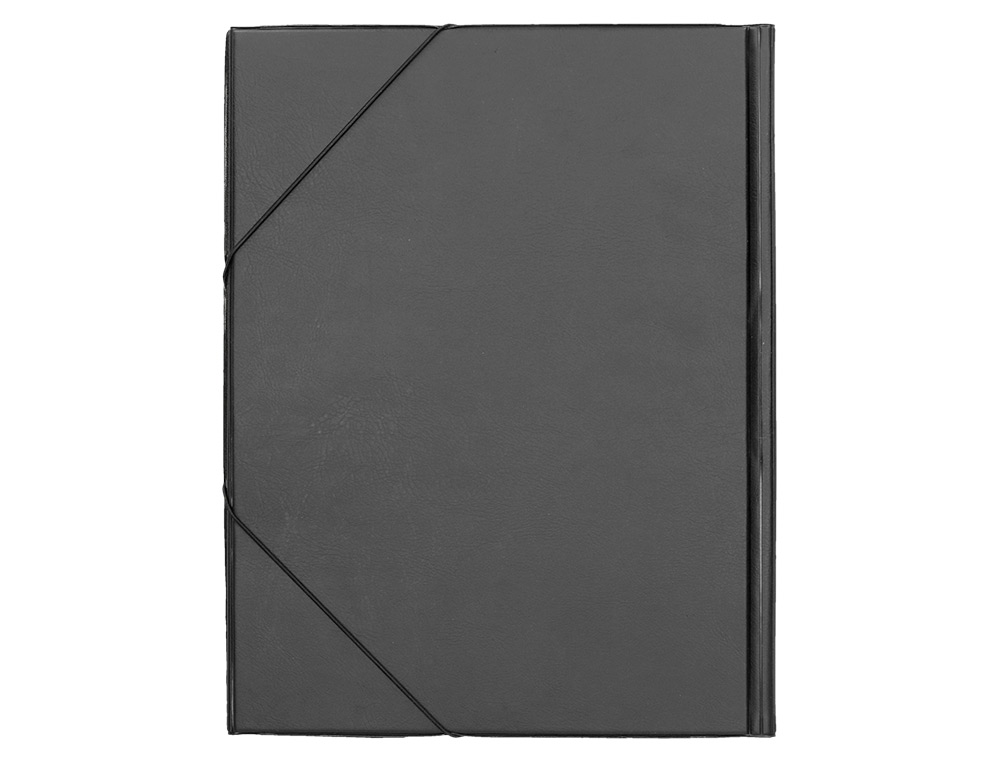 Pasta de elasticos liderpapel plastica com abas preto ( Imagem 3 de 6 ) - Preview