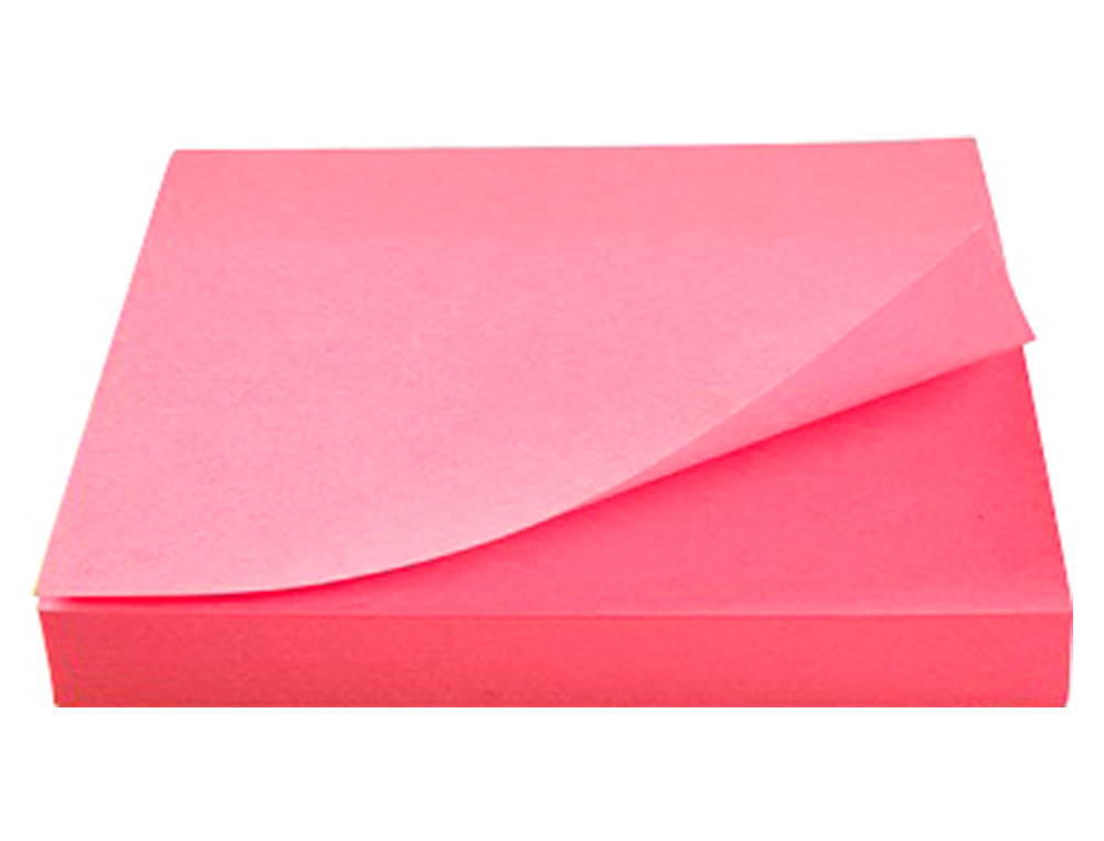 Bloco de notas adesivas q-connect rosa fluorescente 75 x 75 mm ( Imagem 4 de 5 ) - Preview
