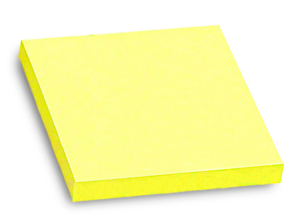 Bloco de notas adesivas q-connect amarelo fluorescente75x75mm ( Imagem 4 de 5 ) - Preview