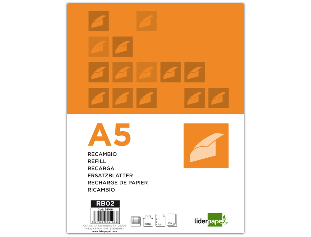 Refill of A5 100 sheets, 100gsm lined paper ( Imagem 4 de 9 ) - Preview