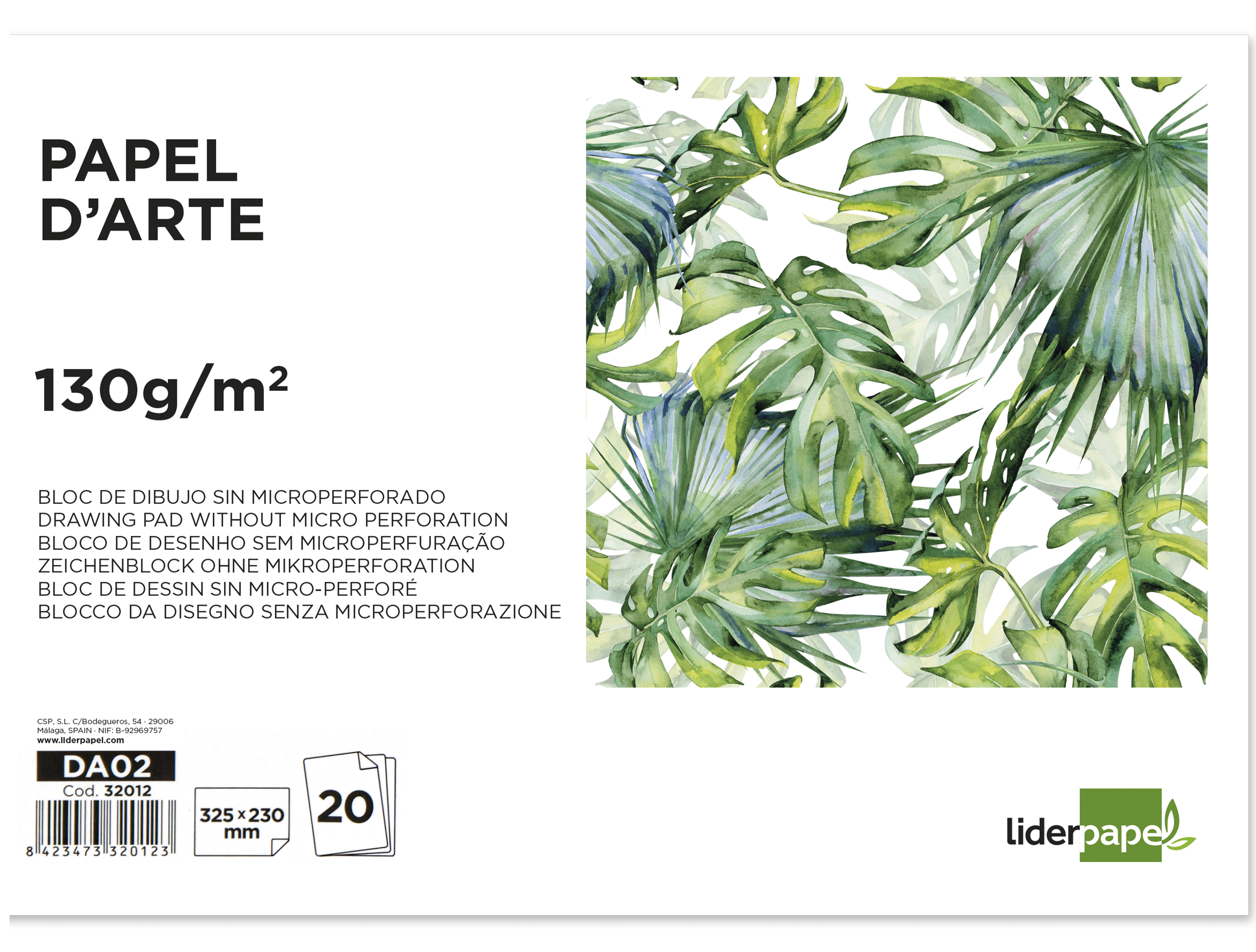 Bloco de desenho liderpapel verona colado folio 20 folhas branco creme ( Imagem 4 de 10 ) - Preview