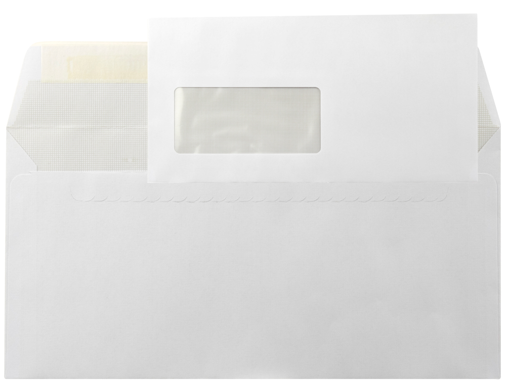 Envelope liderpapel americano branco 115x225 mm tira de silicone janela esquerda pack de 500 unidades ( Imagem 2 de 2 ) - Preview