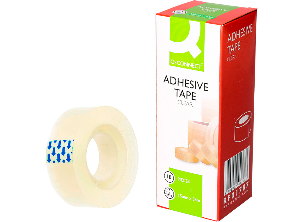 Fita adesiva q-connect 33 mt x 15 mm (10 unidades) ( Imagem 2 de 8 ) - Preview
