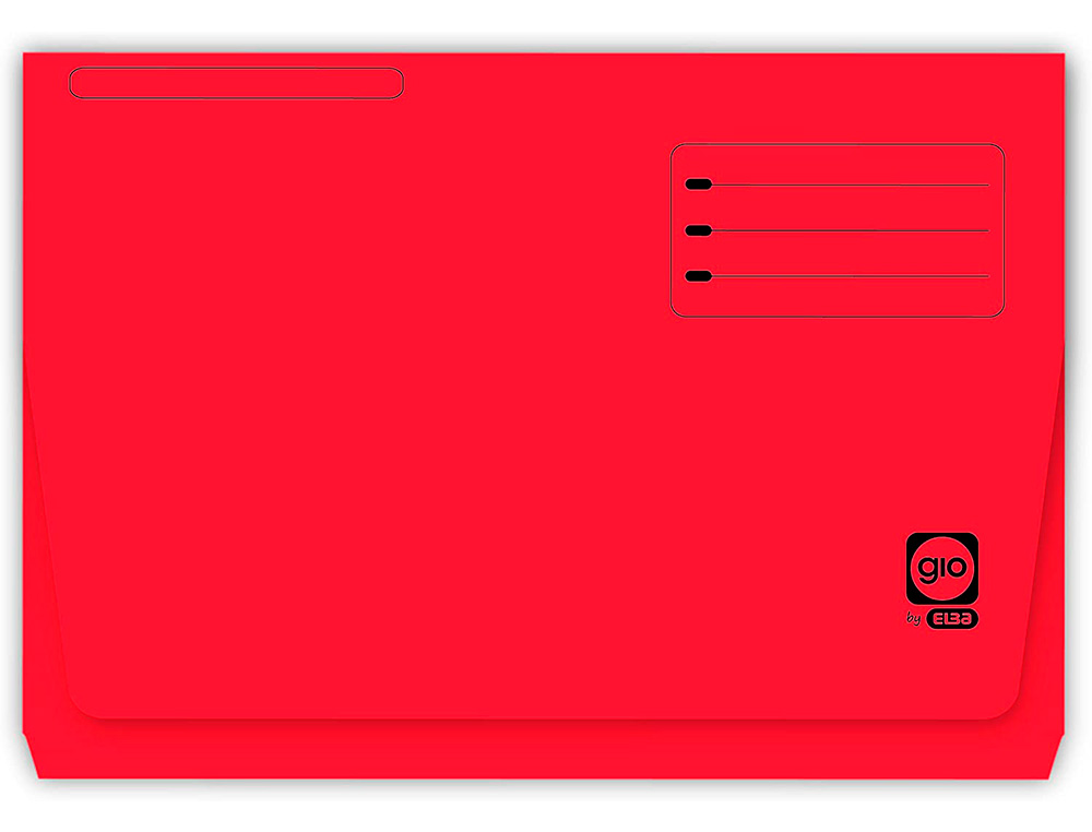 Classificador gio em cartolina folio pocket vermelho com bolsa e aba (25 unidades) ( Imagem 2 de 4 ) - Preview
