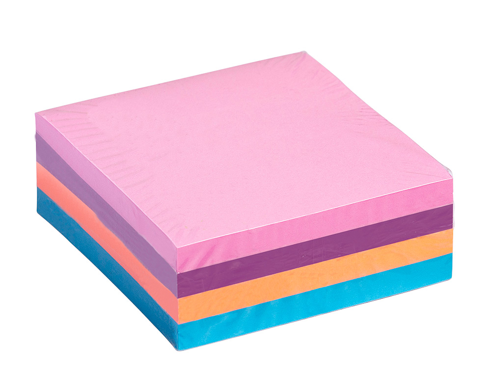 Bloco de notas adesivas Q-connect. 75 x 75 mm. Cores sortidas ( Imagem 4 de 6 ) - Preview