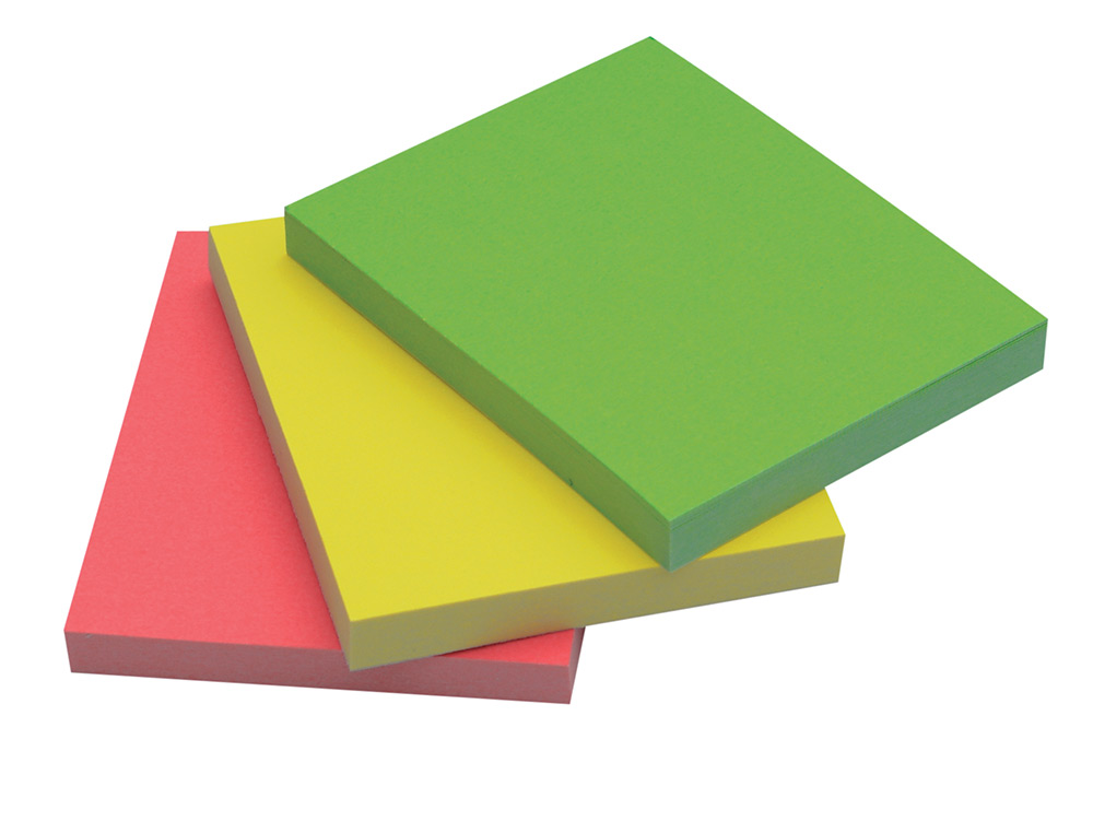 Bloco de notas adesivas q-connect fluorescente 40 x 50 mm ( Imagem 5 de 7 ) - Preview