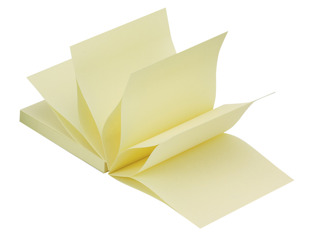 Bloco de notas adesivas q-connect amarelo. 75 x 75 mm ( Imagem 3 de 5 ) - Preview
