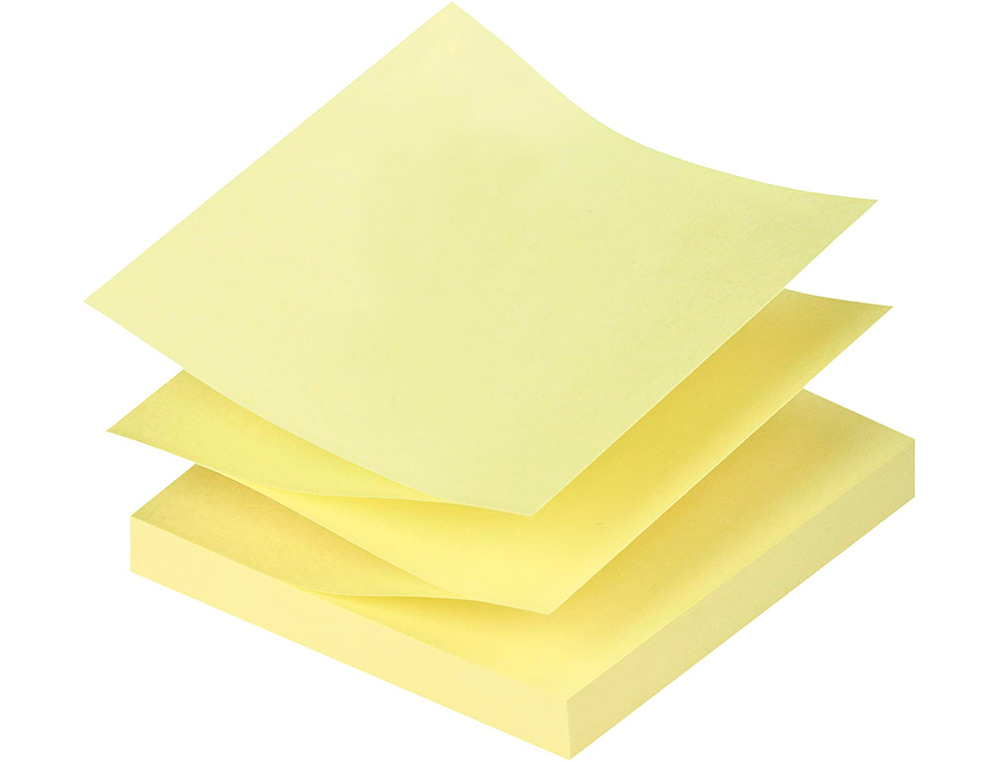 Bloco de notas adesivas q-connect amarelo. 75 x 75 mm ( Imagem 4 de 5 ) - Preview