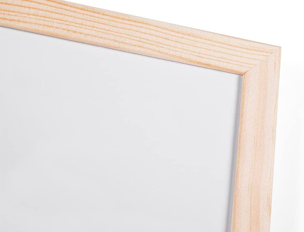 Quadro branco q-connect c/caixilho madeira 90x60 cm ( Imagem 4 de 8 ) - Preview
