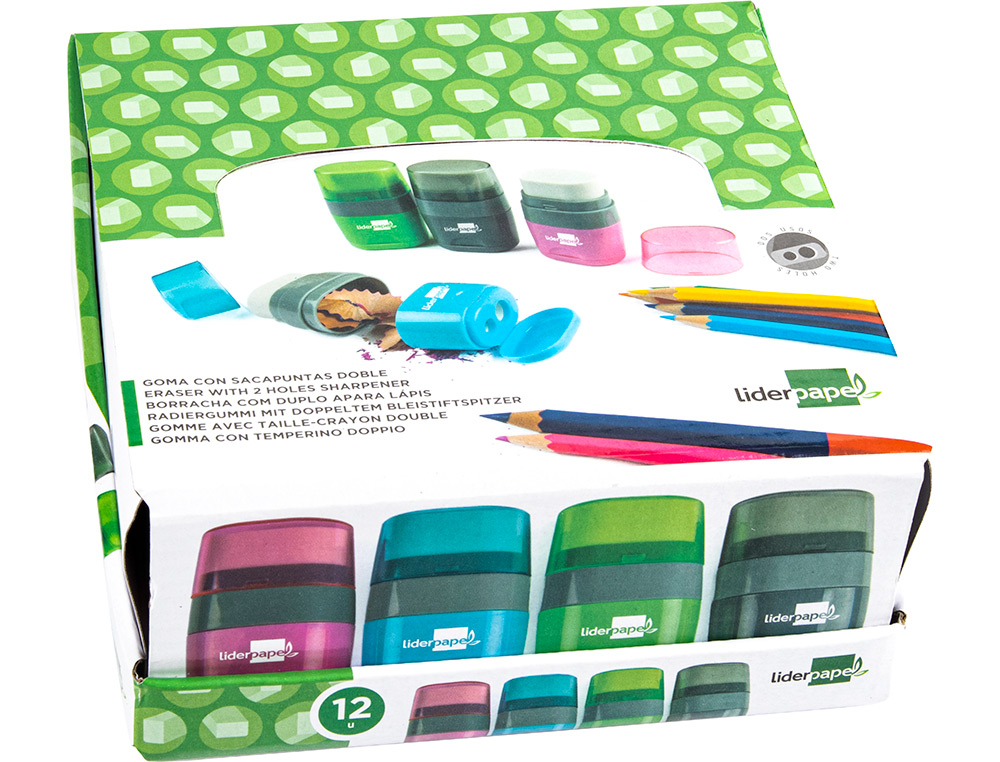 Borracha Liderpapel com Apara Lápis Duplo ( Imagem 2 de 8 ) - Preview