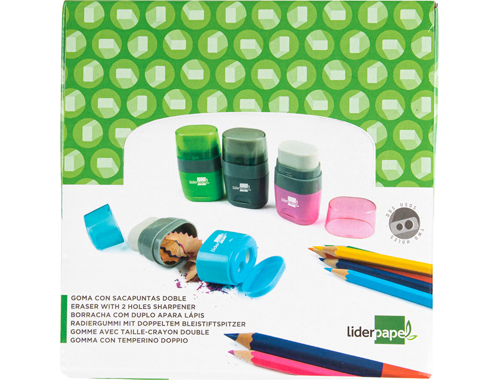 Borracha Liderpapel com Apara Lápis Duplo ( Imagem 3 de 8 ) - Preview