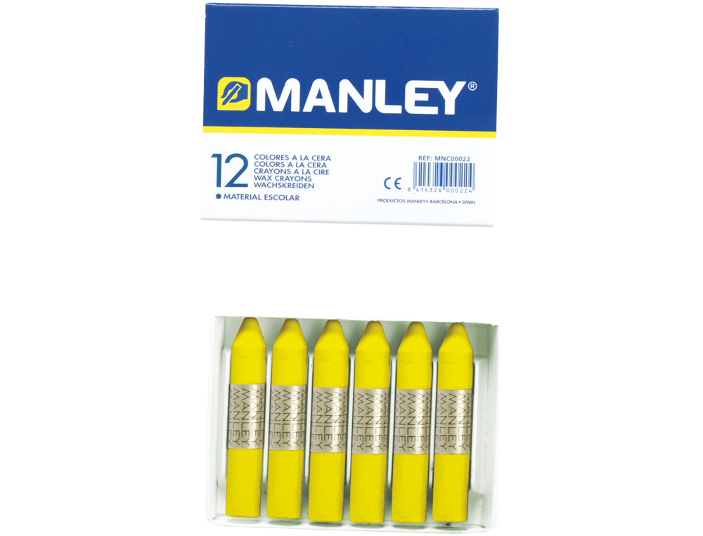 Lapis de cera manley 12 unidades amarelo limao ( Imagem 2 de 3 ) - Preview
