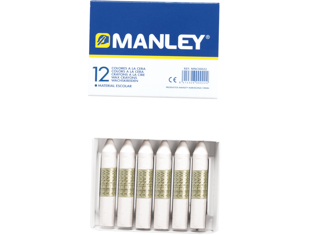 Lapis de cera manley 12 unidades branco ( Imagem 2 de 4 ) - Preview