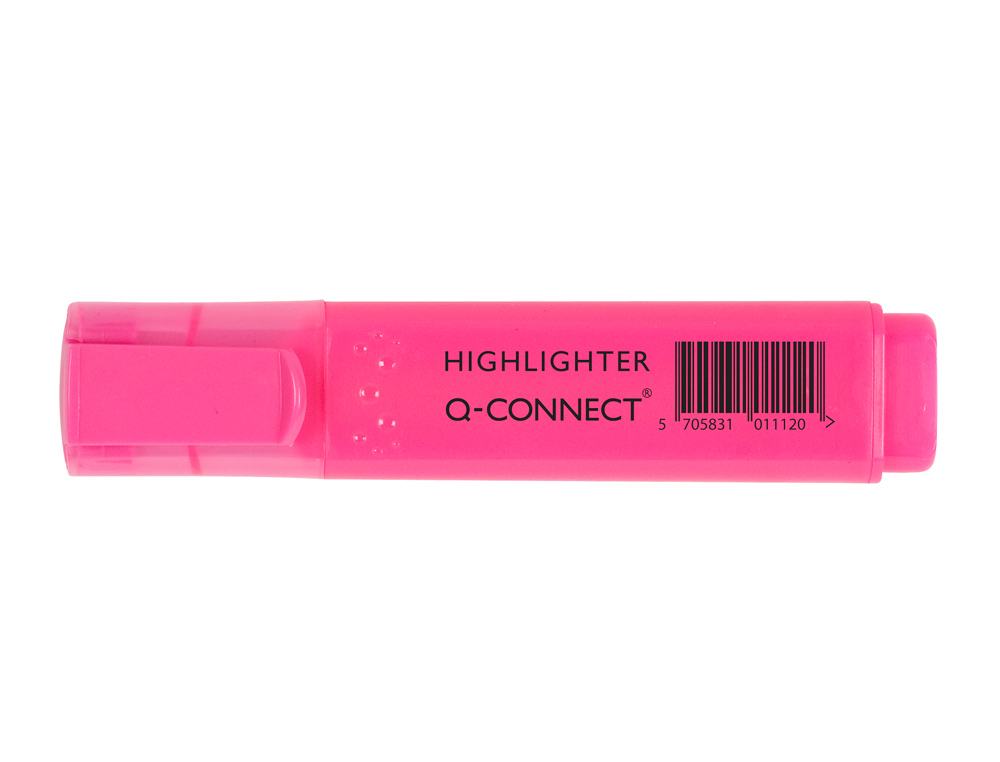 Marcador fluorescente q-connect de ponta biselada rosa ( Imagem 4 de 8 ) - Preview