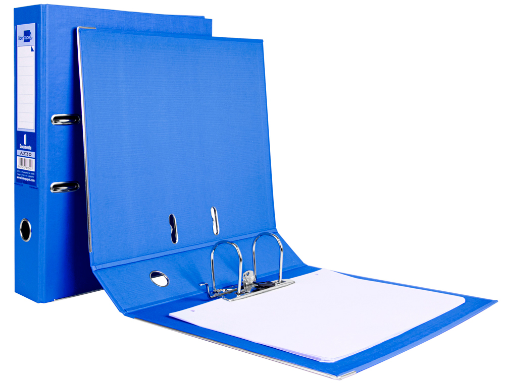 Pasta de arquivo de alavanca liderpapel documenta pvc folio lombada 75 mm azul ( Imagem 3 de 13 ) - Preview