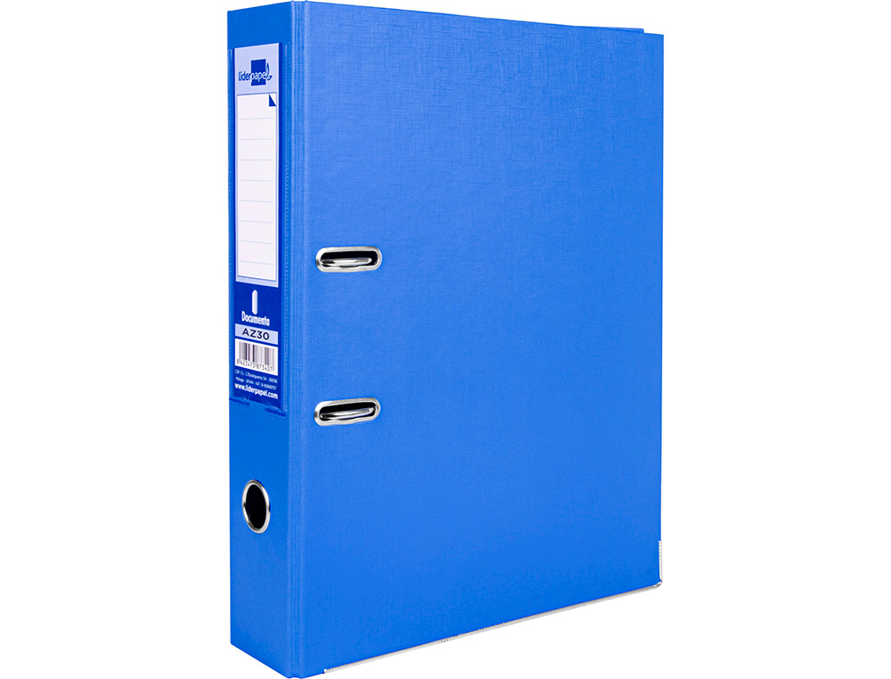 Pasta de arquivo de alavanca liderpapel documenta pvc folio lombada 75 mm azul ( Imagem 5 de 13 ) - Preview