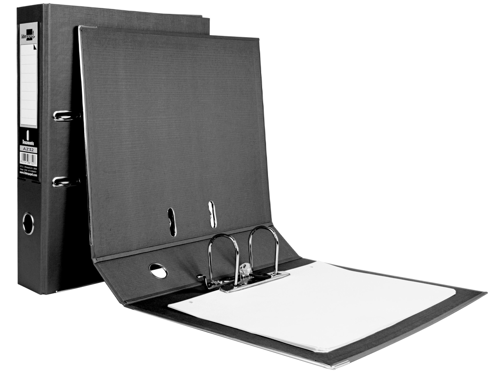 Pasta de arquivo de alavanca liderpapel documenta pvc folio lombada 75 mm preto ( Imagem 2 de 19 ) - Preview