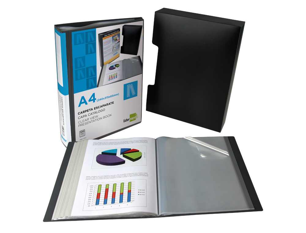 Capa catalogo liderpapel 100 bolsas din a4 azul com caixa ( Imagem 5 de 22 ) - Preview