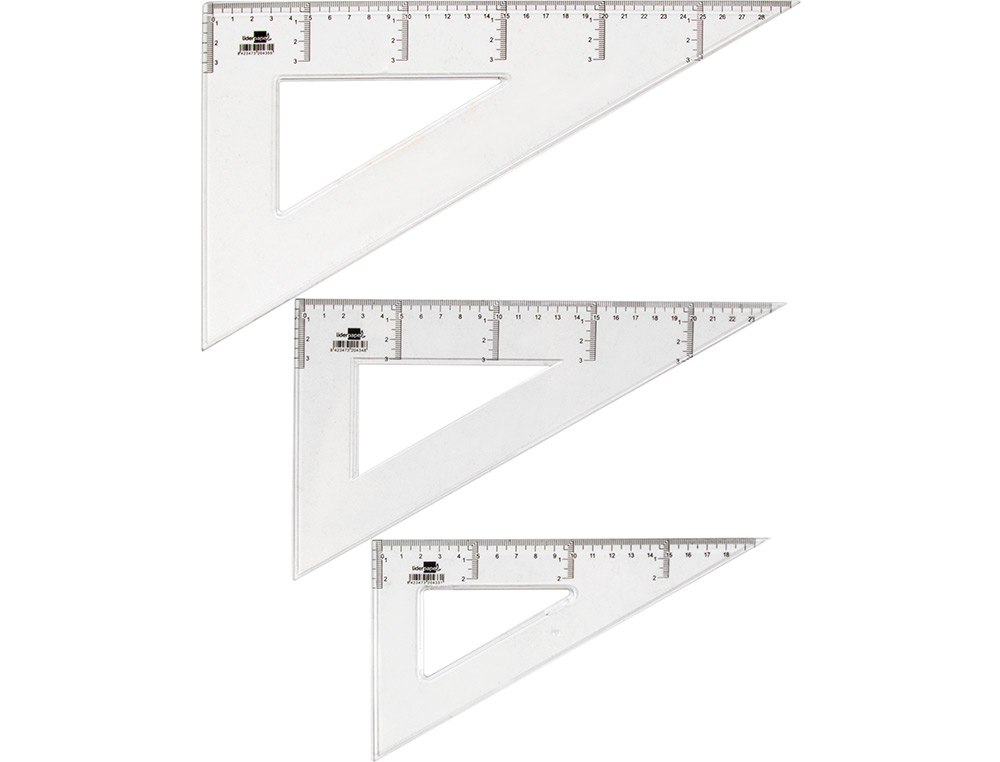 Esquadro Liderpapel - Triângulo Plástico - 30 cm ( Imagem 3 de 6 ) - Preview